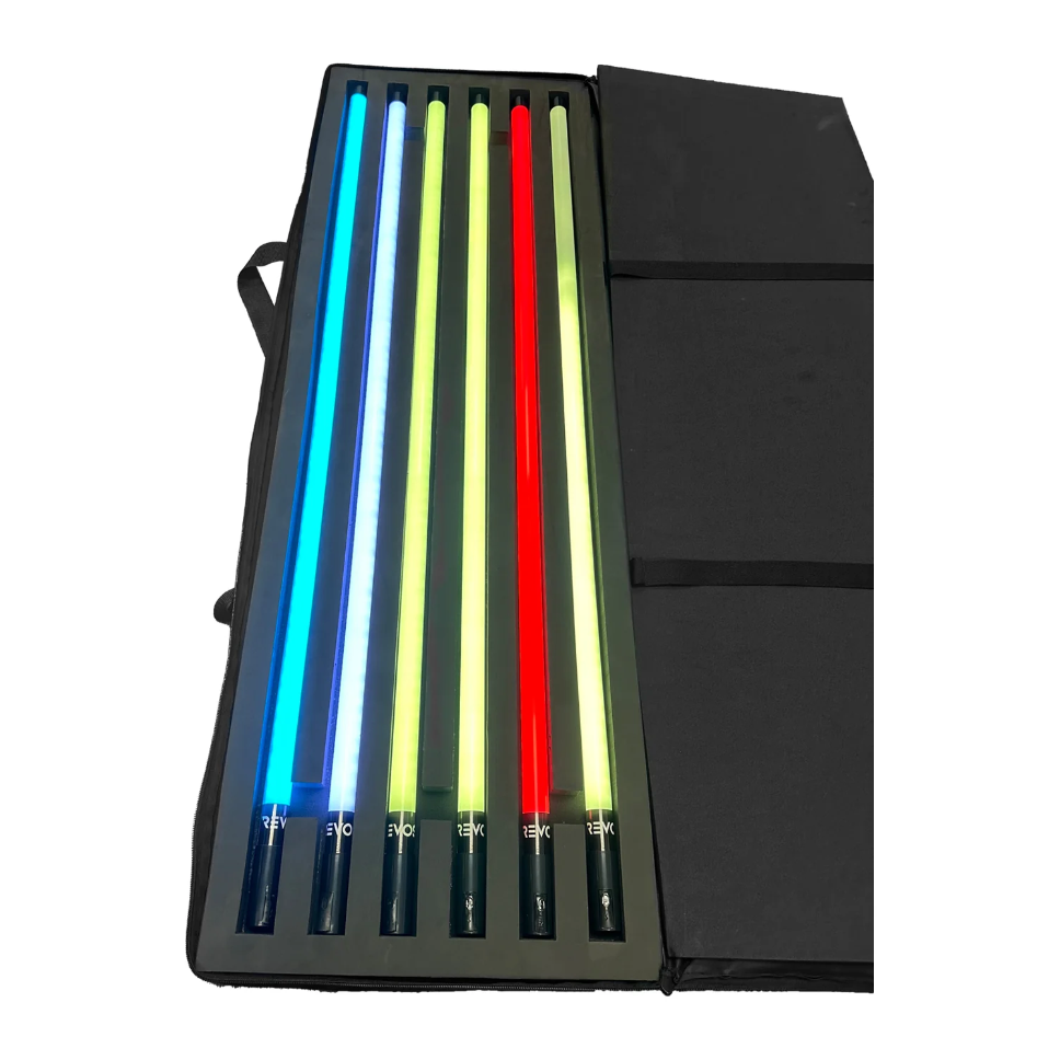 Revospin RGB Tube Bar Lights (Set Of 6) + Travel Bag